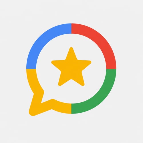 Google Reviews Icon On Light Gray Background