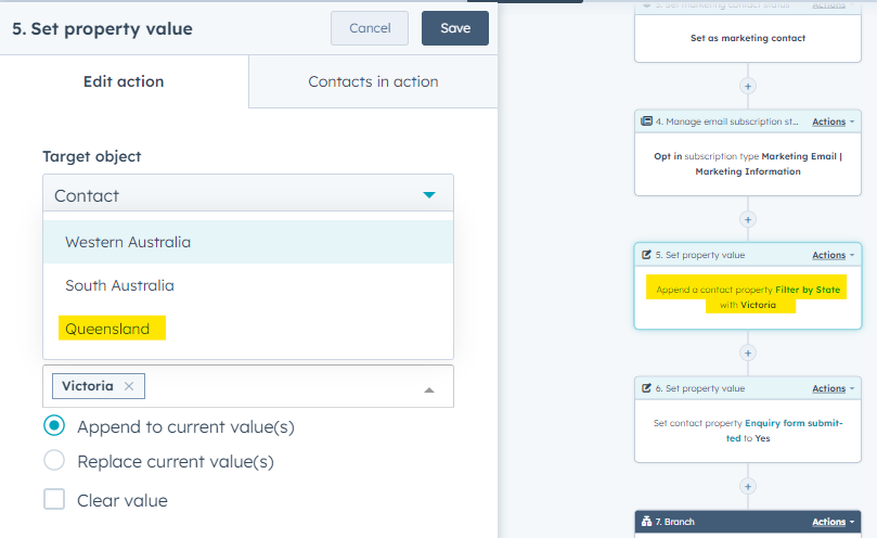 State pages - Filter By State